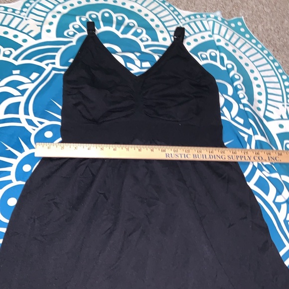 I LOVE SIA maternity and nursing dress or base layer black spaghetti strap XL - Picture 6 of 11